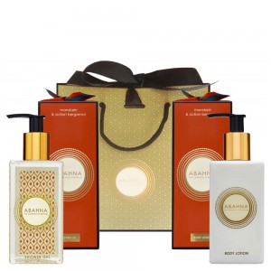 Abahna Mandarin and Sicilian Bergamot Shower Gel and Body Lotion Set