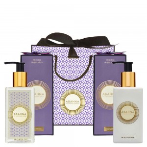 Abahna Lilac Rose and Geranium Shower Gel and Body Lotion Set
