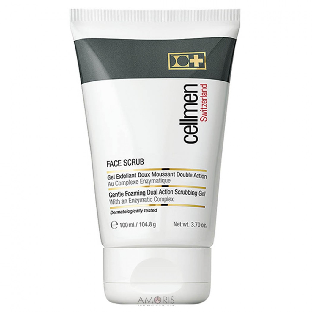 М'який скраб-гель, що піниться, подвійної дії.