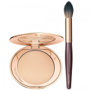Charlotte Tilbury Flawless Finish Skin Powder And Brush Set