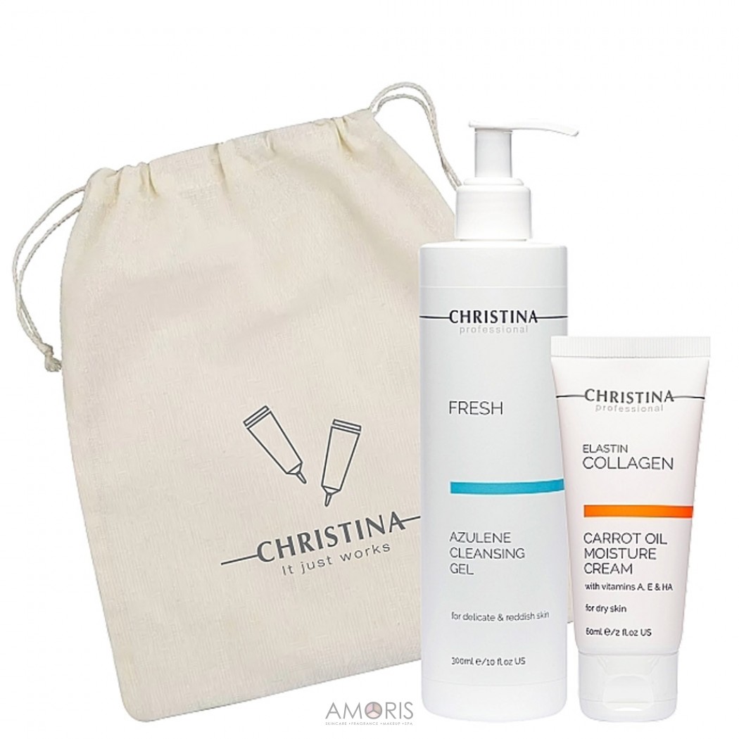 Подарунковий набір "Очищення та зволоження" для сухої шкіри