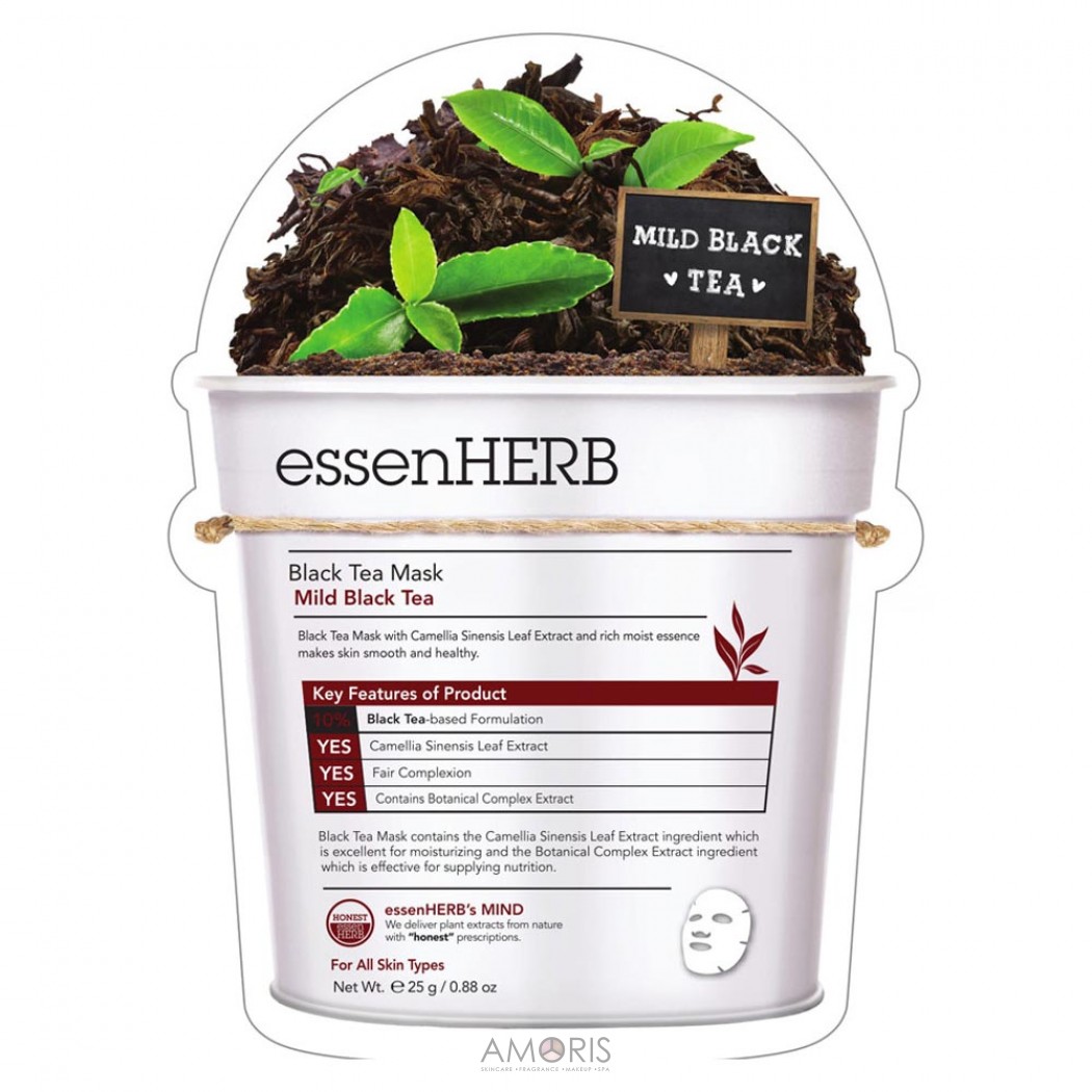 Поживна тканинна маска з екстрактом чорного чаю