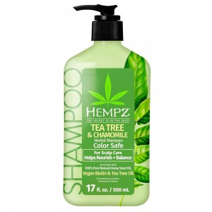 Hempz Tea Tree & Chamomile Herbal Shampoo with Vegan Biotin & Tea Tree Oil for Scalp Care