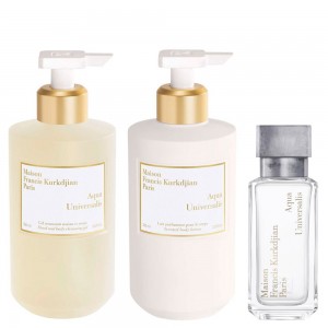 Maison Francis Kurkdjian Aqua Universalis Scented Hand & Body Cleansing Gel, Scented Body Lotion And Eau De Parfum Trio