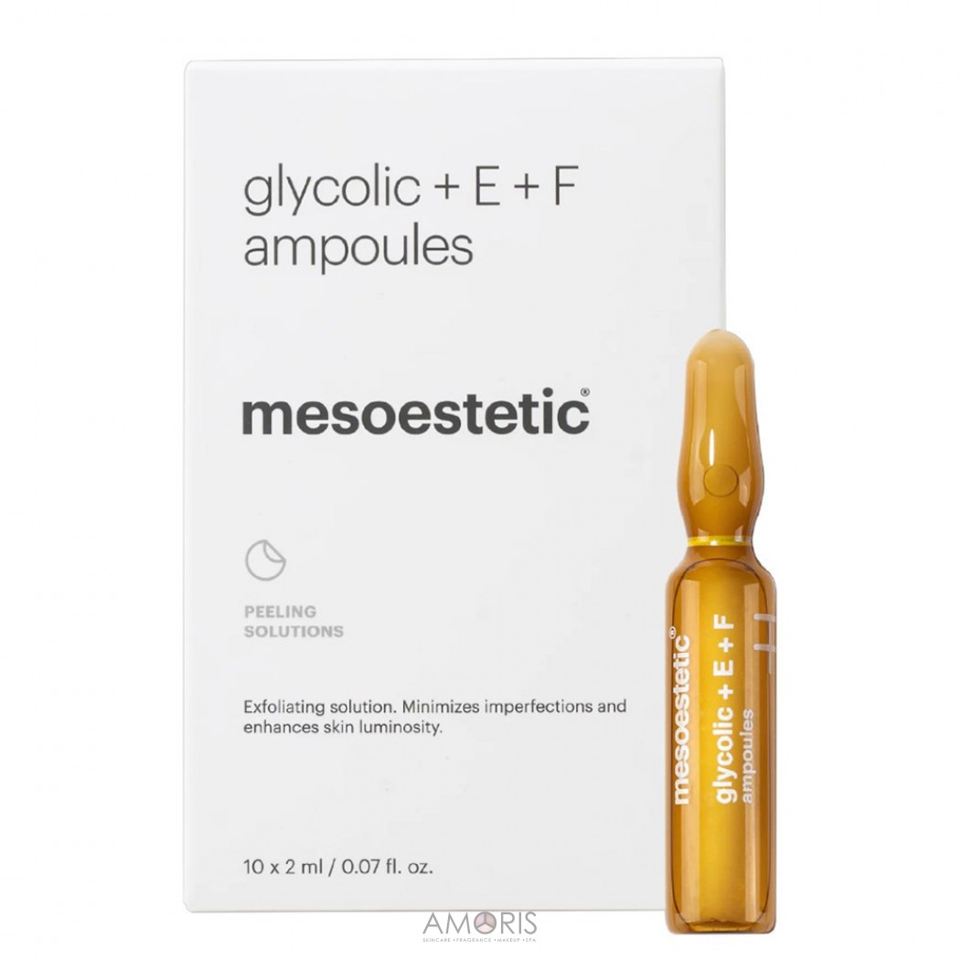 Восстанавливающие ампулы с гликолевой кислотой 10% и витамином E + F