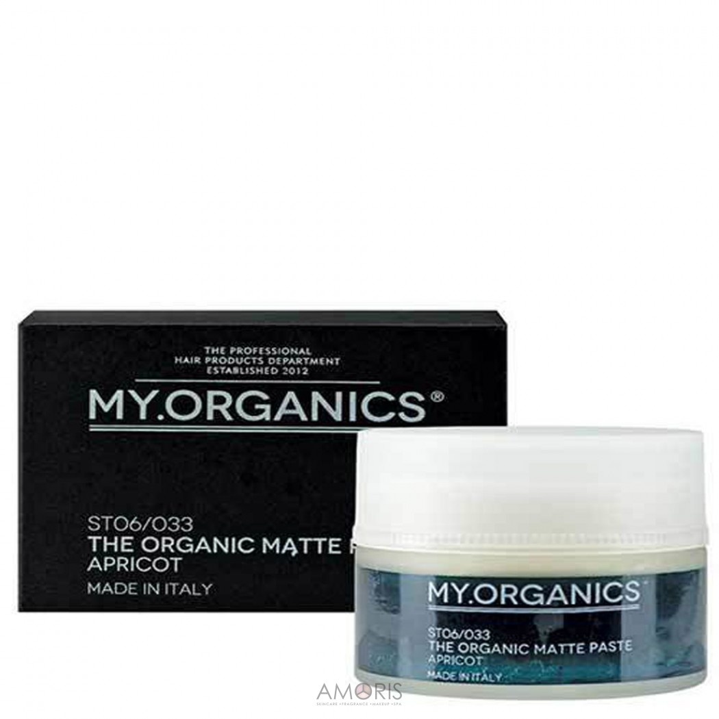 Моделирующая матирующая паста с абрикосовым маслом для коротких волос и волос средней длины