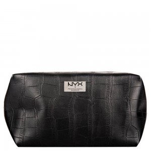 NYX Black Croc Cosmetic Bag