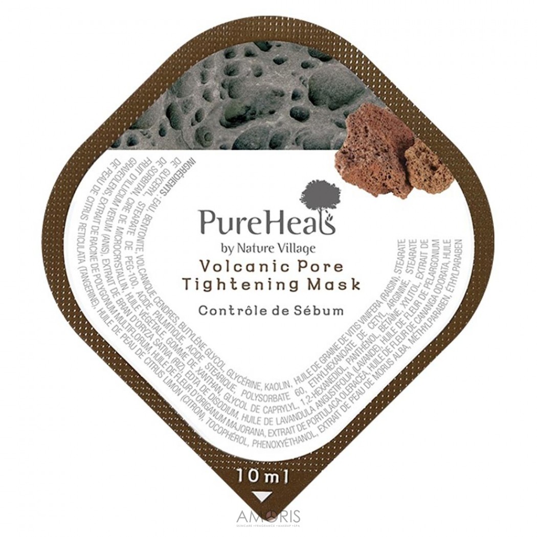 Маска з вулканічним попелом для очищення та звуження пір