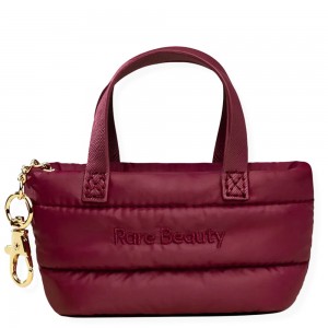 Rare Beauty Mini Puffy Tote Keychain Merlot