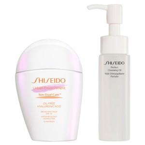 Shiseido Urban Environment Oil-Free Sunscreen & Cleansing Oil Bundle