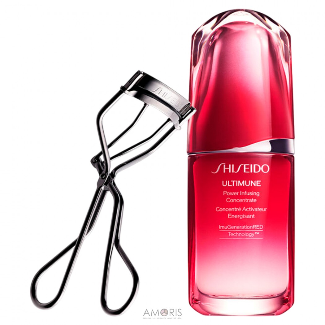 Набір щипців для завивки вій та антивікової сироватки для обличчя