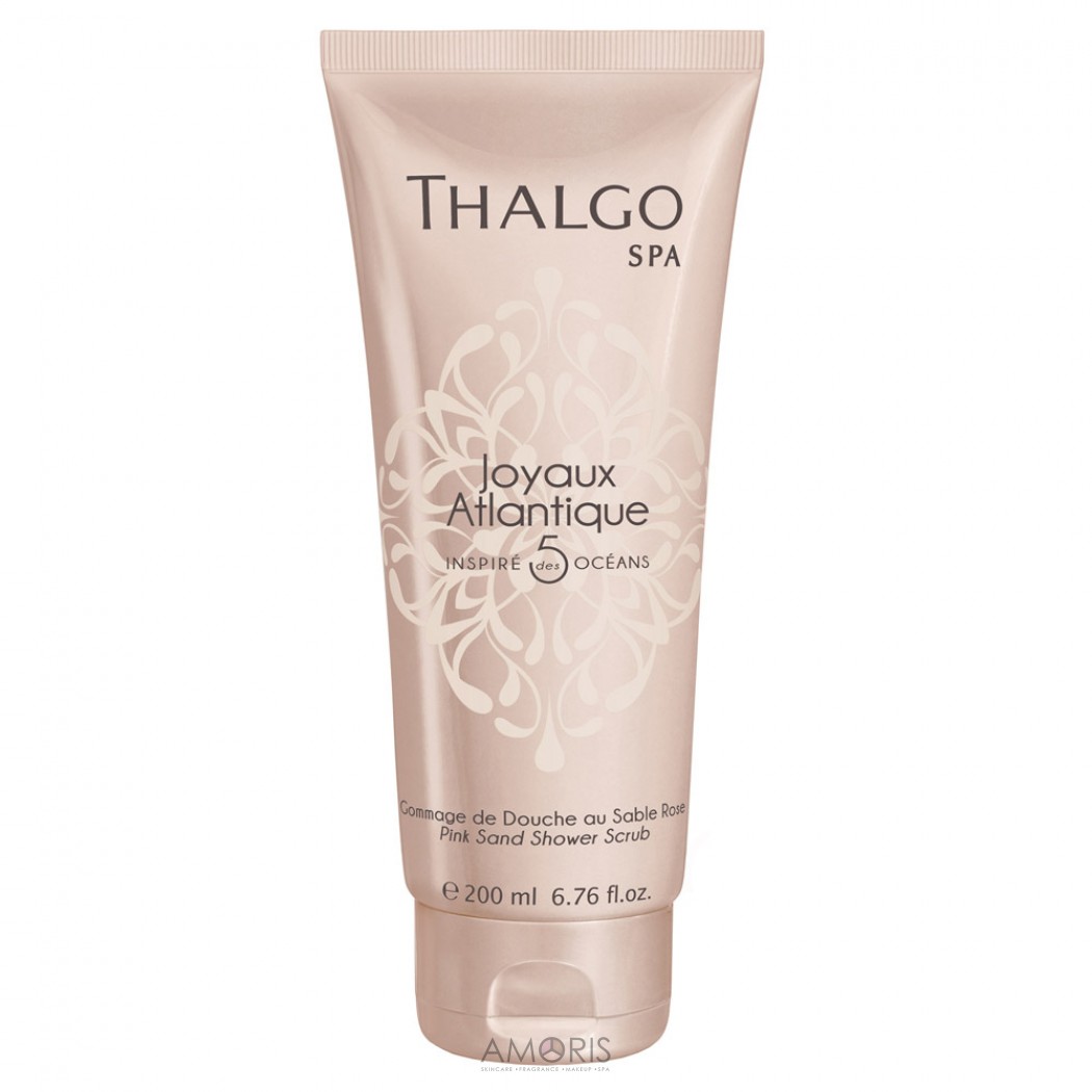 Драгоценный скраб для душа розовый песок Атлантики