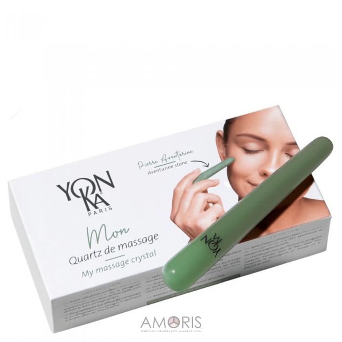 Кварцевая палочка из зеленого авантюрина для косметического массажа